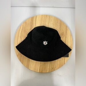 OSFM Black Bucket Hat w/ Daisy